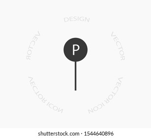 Parking Vector icon . Lorem Ipsum Illustration design