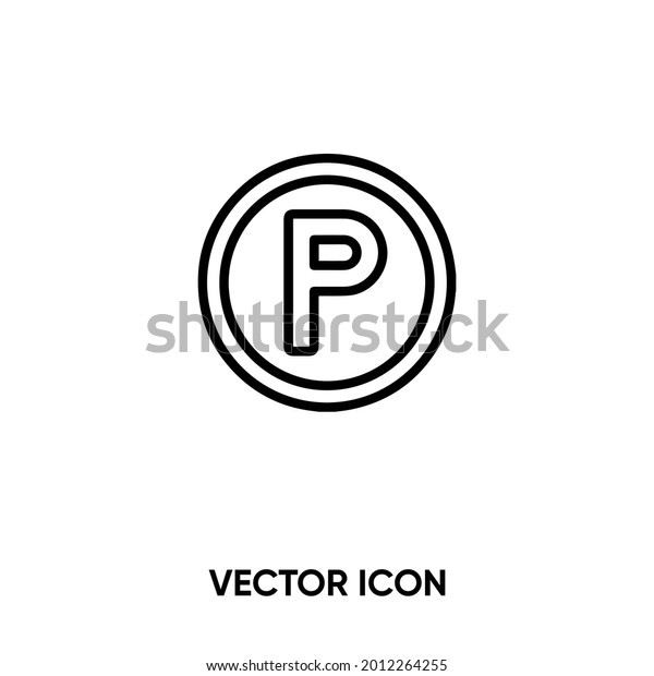 Parking vector icon. Modern, simple flat\
vector illustration for website or mobile app.Car parking symbol,\
logo illustration. Pixel perfect vector\
graphics