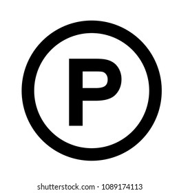 Parking vector icon.Park here please