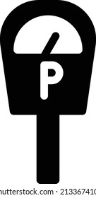 ilustración del vector de estacionamiento aislada en un fondo transparente. iconos vectoriales de glifo para el concepto o gráficos web.
