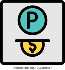 parking vector illustration isolated on a transparent background . color vector icons for concept or web graphics.