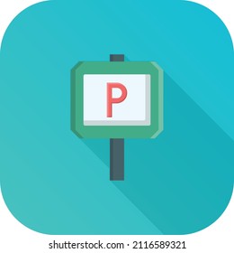 ilustración del vector de estacionamiento en un fondo transparente.Símbolos de calidad premium.Icono plano de línea del vector para el diseño de concepto y gráfico.
