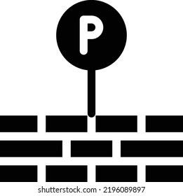 parking Vector illustration on a transparent background. Premium quality symmbols. Glyphs vector icons for concept and graphic design. 
