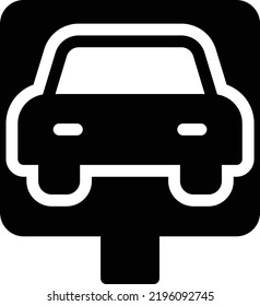parking Vector illustration on a transparent background. Premium quality symmbols. Glyphs vector icons for concept and graphic design. 
