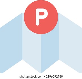 ilustración del vector de estacionamiento en un fondo transparente. Símbolos de calidad superior. Iconos vectoriales de color de línea para el concepto y el diseño gráfico. 
