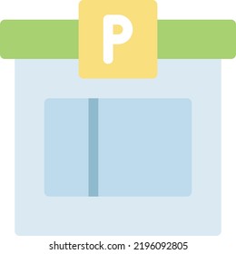 parking Vector illustration on a transparent background. Premium quality symmbols. Line Color vector icons for concept and graphic design. 
