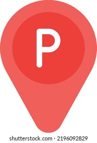 ilustración del vector de estacionamiento en un fondo transparente. Símbolos de calidad superior. Iconos vectoriales de color de línea para el concepto y el diseño gráfico. 
