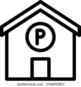 ilustración del vector de estacionamiento en un fondo transparente. Símbolos de calidad superior. Iconos vectoriales de línea delgada para el diseño de conceptos y gráficos. 
