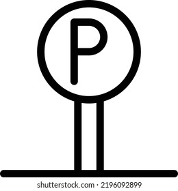 ilustración del vector de estacionamiento en un fondo transparente. Símbolos de calidad superior. Iconos vectoriales de línea delgada para el diseño de conceptos y gráficos. 

