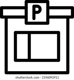 ilustración del vector de estacionamiento en un fondo transparente. Símbolos de calidad superior. Iconos vectoriales de línea delgada para el diseño de conceptos y gráficos. 
