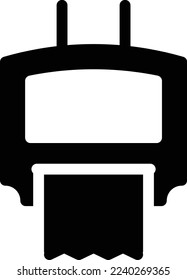 ilustración del vector de estacionamiento en un fondo transparente. Símbolos de calidad superior. Iconos vectoriales de glifos para diseño de conceptos y gráficos. 
