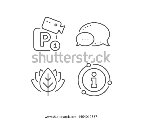 Parking with\
video monitoring line icon. Chat bubble, info sign elements. Car\
park sign. Transport place symbol. Linear parking security outline\
icon. Information bubble.\
Vector
