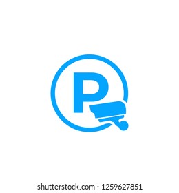 parking with video surveillance icon