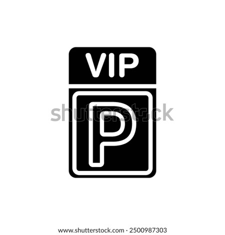 Parking Vip Filled Icon Vector Illustration