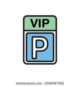Parking Vip Icon Vector Illustration