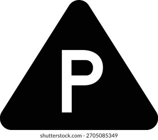 Parking Warning Sign – Triangular Alert Symbol