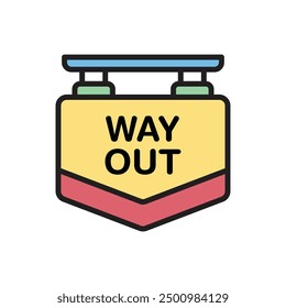 Symbol "Parking Way Out", Vektorgrafik