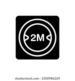 Parking Width Limit Filled Icon Vector Illustration