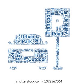 parking word cloud. tag cloud about parking