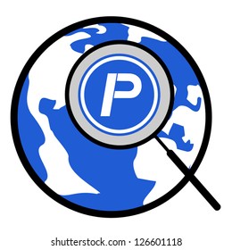 Parking world icon
