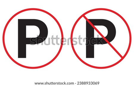   parking yes no sign  . Vector traffic, rood icon