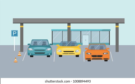 Parking Zone. Parking lot design. Park icon