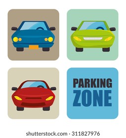 Parking zone design, vector illustration eps 10.