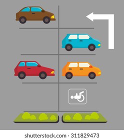 Parking zone design, vector illustration eps 10.