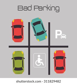 Parking zone design, vector illustration eps 10.