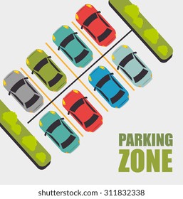 Parking zone design, vector illustration eps 10.