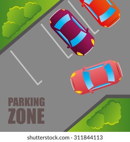 Parking zone design, vector illustration eps 10.