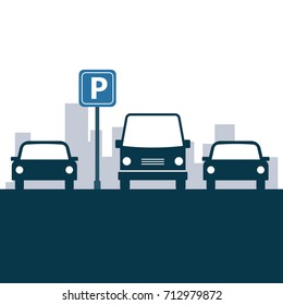 parking zone design. Vector illustration