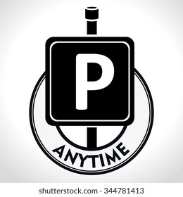 Parking zone graphic design, vector illustration eps10