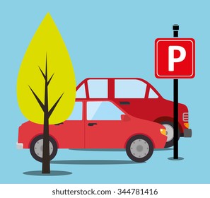 Parking zone graphic design, vector illustration eps10