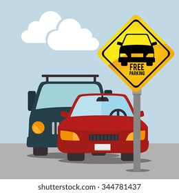 Parking zone graphic design, vector illustration eps10