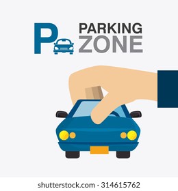 Parking zone graphic, vector illustration eps 10