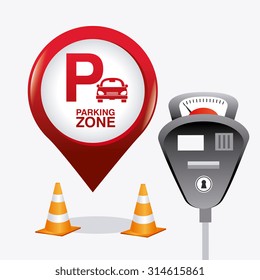 Parking zone graphic, vector illustration eps 10