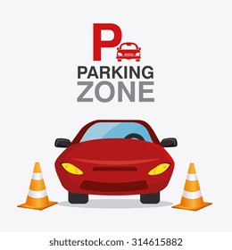 Parking zone graphic, vector illustration eps 10