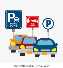 Parking zone graphic, vector illustration eps 10