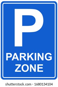 Parking zone icon graphic design isolated on white background. Vector illustration