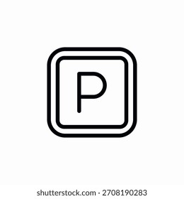 parking zone icon sign vector