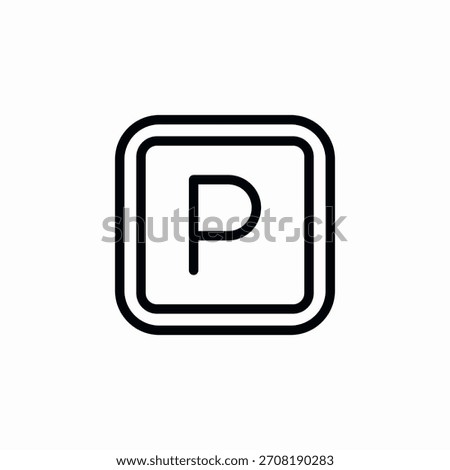 parking zone icon sign vector