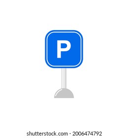 Parking zone icon. Vector illustration in flat design