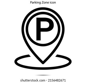 Parking Zone icon vector illustration graphic on background