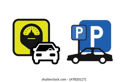 Parking zone pay here, parking with tax