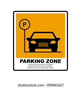 Parking zone sign