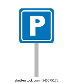 parking zone sign isolated icon vector illustration design