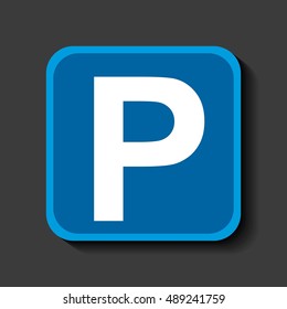 parking zone signal icon vector illustration design