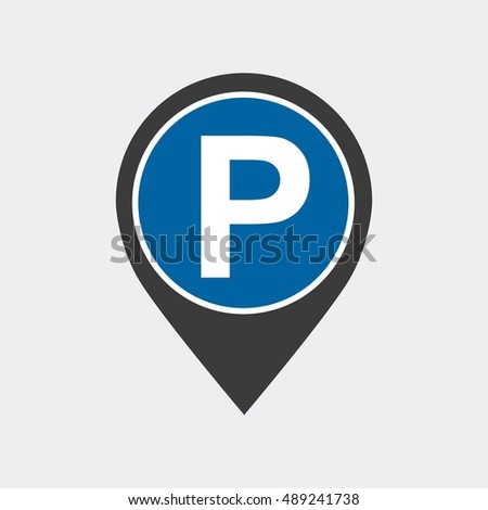 parking zone signal icon vector illustration design