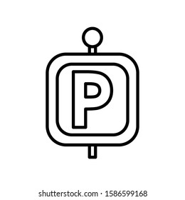 parking zone signal isolated icon vector illustration design